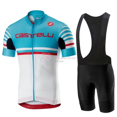 Castelli Free AR 4.1 Cycling Jersey Kit Short Sleeve 2019 Celeste White
