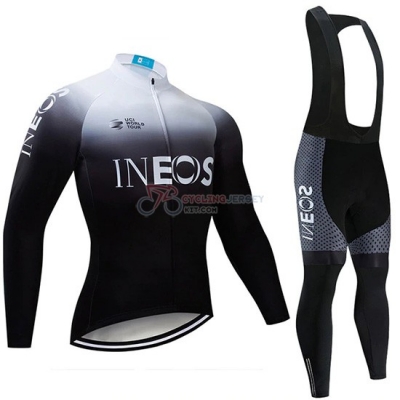 Castelli Ineos Cycling Jersey Kit Long Sleeve 2019 White Black