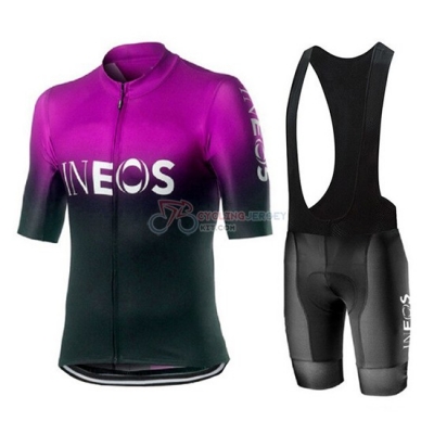 Castelli Ineos Cycling Jersey Kit Short Sleeve 2019 Black Purple