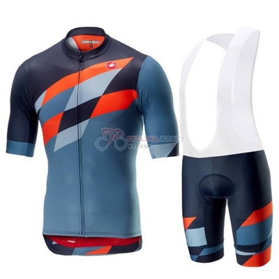 Castelli Tabula Rasa Cycling Jersey Kit Short Sleeve 2019 Blue Orange