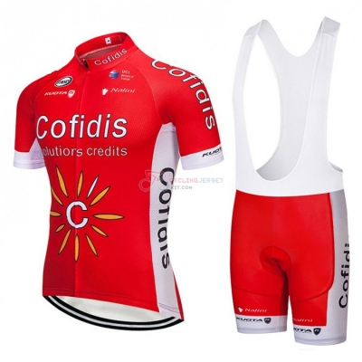 Cofidis Cycling Jersey Kit Short Sleeve 2018 Red and White