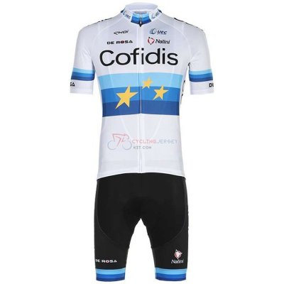 Cofidis Cycling Jersey Kit Short Sleeve 2020 Campione Europe