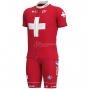 Groupama-FDJ Cycling Jersey Kit Short Sleeve 2020 Campione Switzerland