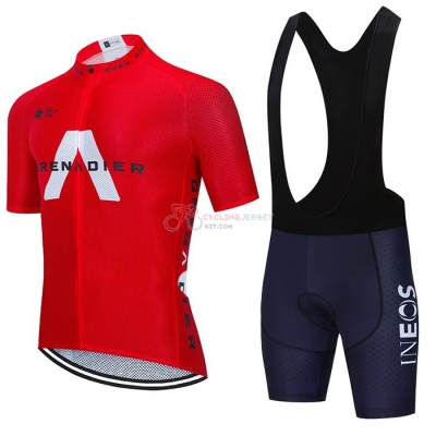 Ineos Grenadiers Cycling Jersey Kit Short Sleeve 2021 Red