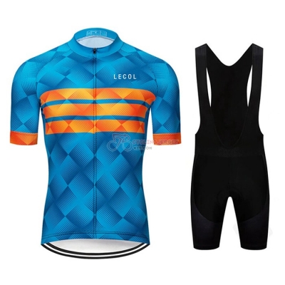 Le Col Cycling Jersey Kit Short Sleeve 2020 Blue Orange