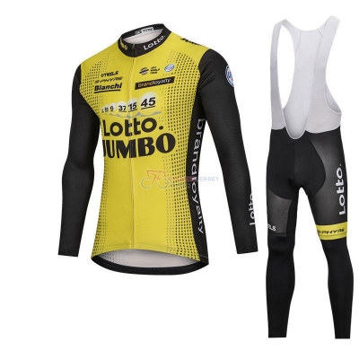 Lotto Nl Jumbo Cycling Jersey Kit Long Sleeve Yellow