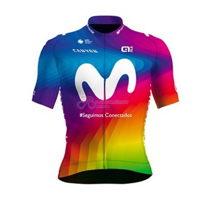 Movistar Cycling Jersey Kit Short Sleeve 2020 Multicoloured