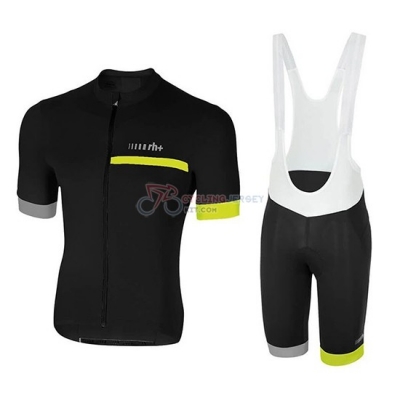 RH+ Cycling Jersey Kit Short Sleeve 2018 Black Gray Yellow
