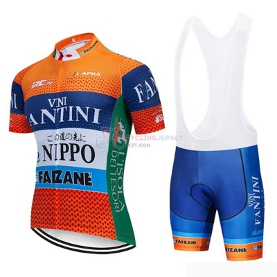 Vini Fantini Cycling Jersey Kit Short Sleeve 2019 Orange