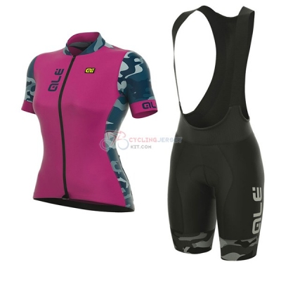 Women ALE Prr Ventura Short Sleeve Cycling Jersey and Bib Shorts Kit 2017 pink