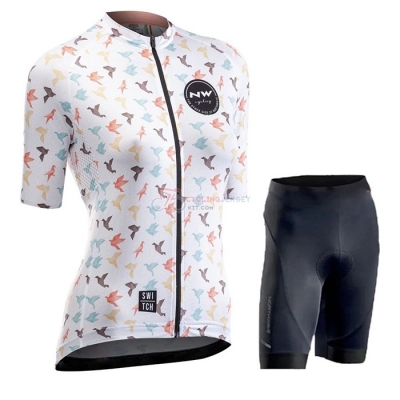 Women Northwave Cycling Jersey Kit Short Sleeve 2020 White