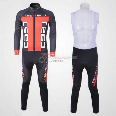 Castelli Cycling Jersey Kit Long Sleeve 2011 Orange And Black