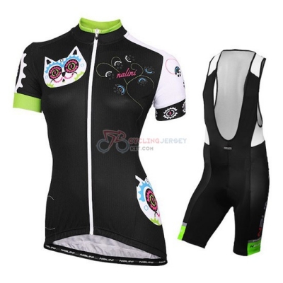 Women Cycling Jersey Kit Nalini Short Sleeve 2015 Black