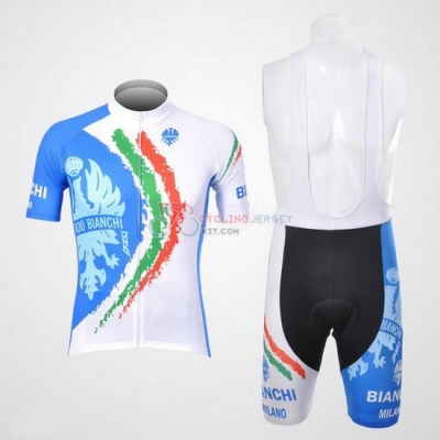 Bianchi Cycling Jersey Kit Short Sleeve 2012 White And Blue