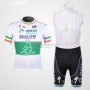 Quick Step Cycling Jersey Kit Short Sleeve 2012 Green And White