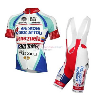 2014 Team Androni Giocattoli white Short Sleeve Cycling Jersey And Bib Shorts Kit