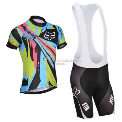 Fox Cycling Jersey Kit Short Sleeve 2014 Sky Blue And Black
