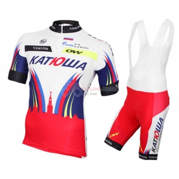 Katusha Cycling Jersey Kit Short Sleeve 2016 Blue And Red