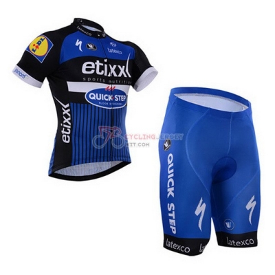 Quick Step Cycling Jersey Kit Short Sleeve 2016 Blue