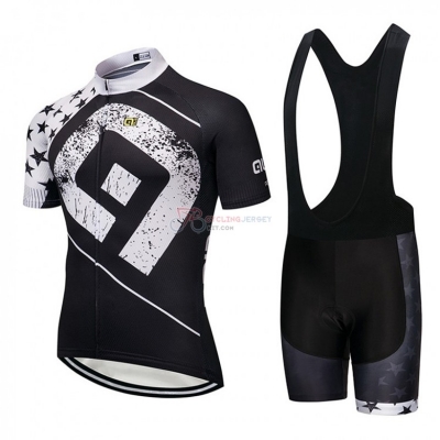 ALE Cycling Jersey Kit Short Sleeve 2018 Black and White