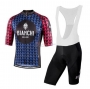 Bianchi Cycling Jersey Kit Short Sleeve 2020 Black Blue Red