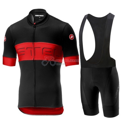 Castelli Prologo 6 Cycling Jersey Kit Short Sleeve 2019 Black Red