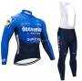 Deceuninck Quick Step Cycling Jersey Kit Long Sleeve 2021 Blue Black