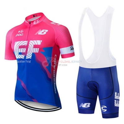Ef Education First Cycling Jersey Kit Short Sleeve 2019 Blue Pink