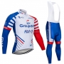 Groupama FDJ Cycling Jersey Kit Long Sleeve 2018 White Blue Red
