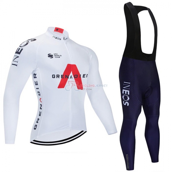 Ineos Grenadiers Cycling Jersey Kit Long Sleeve 2021 White|HJ2021-0317 ...