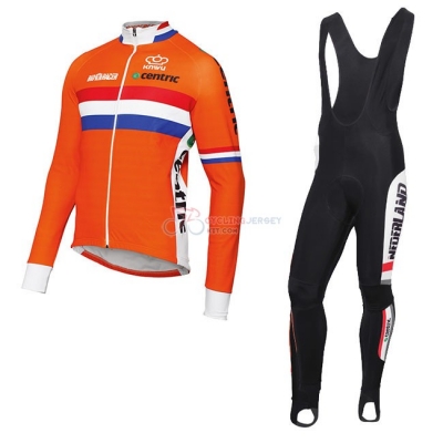 Netherlands Cycling Jersey Kit Long Sleeve 2017 Orange