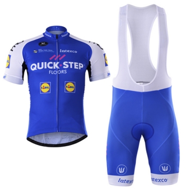 Quick Step Cycling Jersey Kit Short Sleeve 2017 blue