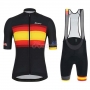 Spain Cycling Jersey Kit Short Sleeve 2019 Black Red Yellow