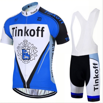 Tinkoff Cycling Jersey Kit Short Sleeve 2017 blue