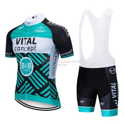 Vital Concept Cycling Jersey Kit Short Sleeve 2019 Blue White Black