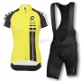 Women Assos Cycling Jersey Kit Short Sleeve 2016 Black And Yellow