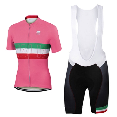 Women Sportful Cycling Jersey Kit Short Sleeve 2017 rose