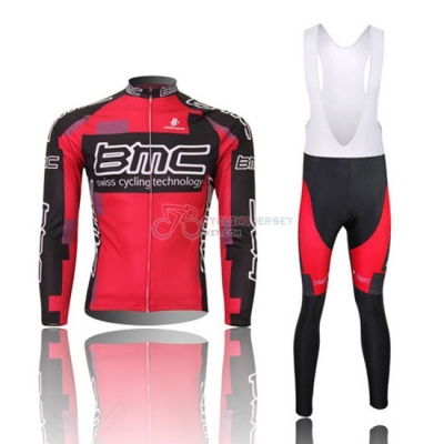 BMC Cycling Jersey Kit Long Sleeve 2015 Red And Black