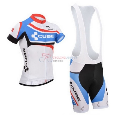 Cube Cycling Jersey Kit Short Sleeve 2014 Blue And White
