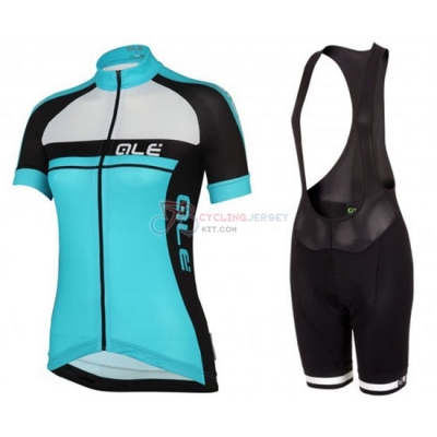 ALE Cycling Jersey Kit Short Sleeve 2016 Sky Blue And Black