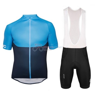 2018 Poc Essential Xc Cycling Jersey Kit Short Sleeve Blue and Black