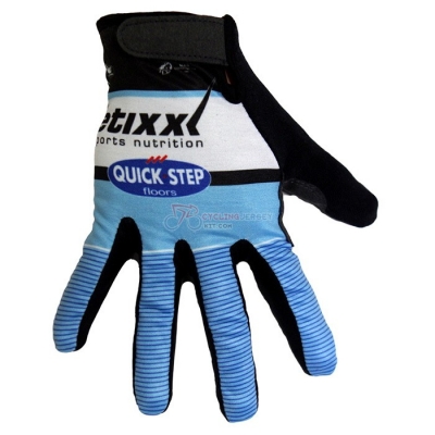 2020 Etixx Quick Step Long Finger Gloves Blue Black White