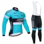 Leopard Cycling Jersey Kit Long Sleeve 2020 Natural Blue Black