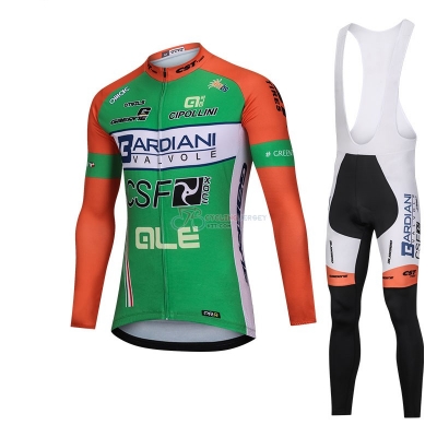 Bardiani Csf Cycling Jersey Kit Long Sleeve Green