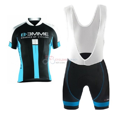 Biemme Identity Short Sleeve Cycling Jersey and Bib Shorts Kit 2017 black and blue