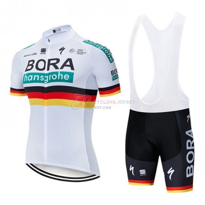 Bora Campione Belgium Cycling Jersey Kit Short Sleeve 2019 White