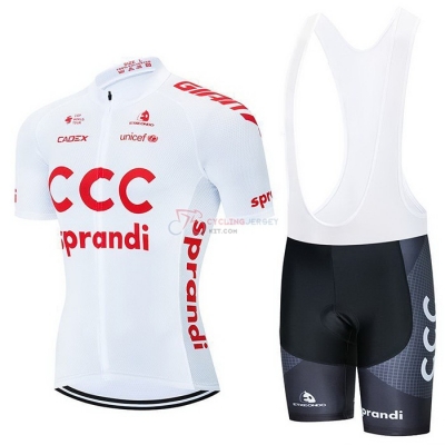CCC Team Cycling Jersey Kit Short Sleeve 2021 White