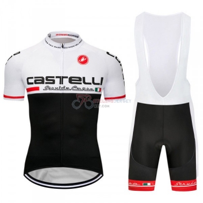 Castelli Cycling Jersey Kit Short Sleeve 2018 White Black