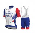 Groupama-fdjcycling Jersey Kit Short Sleeve 2021 Red Blue White