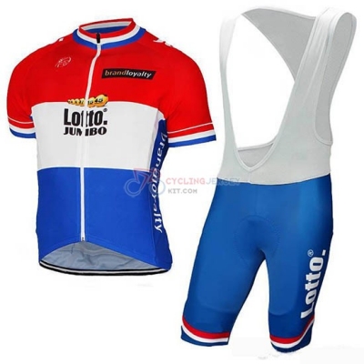 Lotto-NL-Jumbo Cycling Jersey Kit Short Sleeve 2019 Campione Lussemburgo